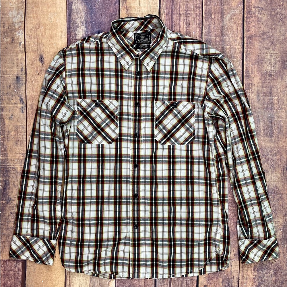 Lucky brand men’s western button up shirt size med